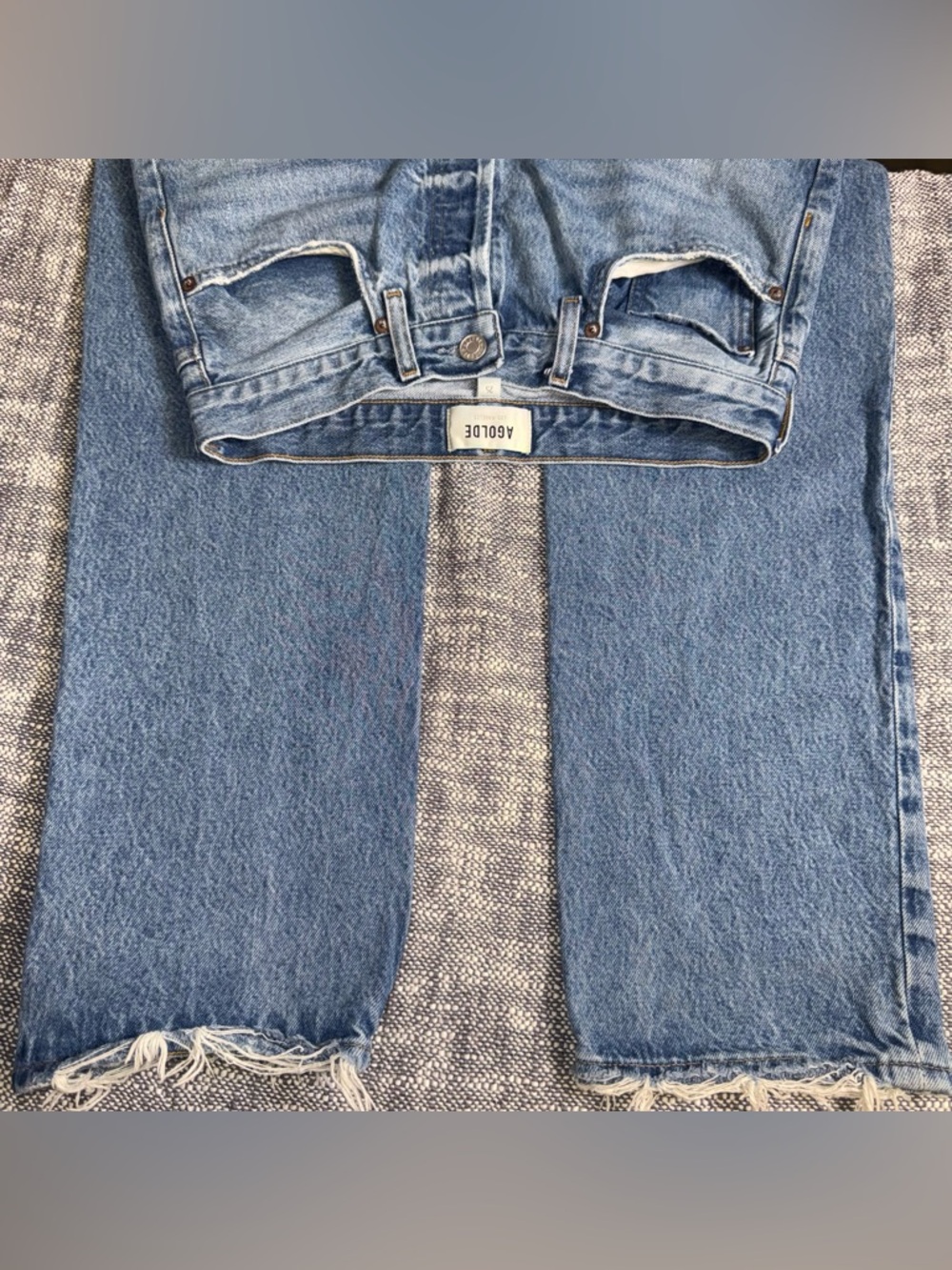 AGOLDE 90’s high rise jeans 25 light wash cotton vintage button fly - Picture 10 of 10